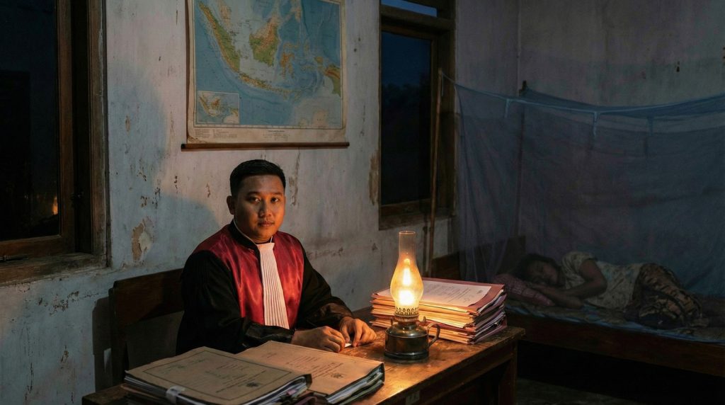 Gelap Sunyi Malam Saksi Getir Hakim Daerah Ditengah Keterbatasan