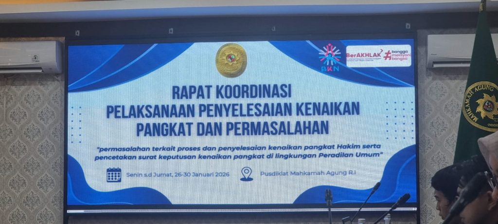Rakor Badilum: BKN Percepat Penyelesaian Kenaikan Pangkat Hakim Peradilan Umum