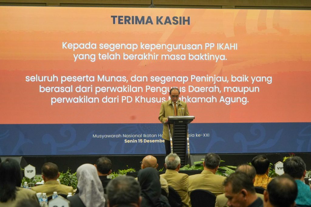 Ketua Mahkamah Agung sampaikan Pengarahan dalam Penutupan Munas IKAHI XXI Tahun 2025 Ancol