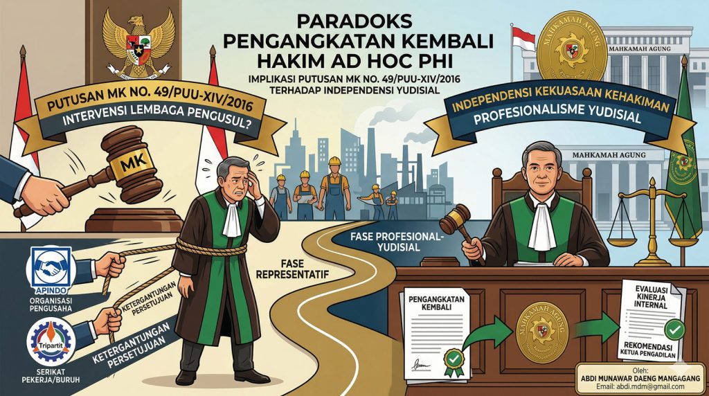 Paradoks Putusan Mahkamah Konstitusi Nomor 49/PUU-XIV/2016 dalam Prosedur Pengangkatan Kembali Hakim Ad Hoc PHI