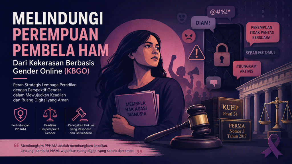 Membuka Mata di Ruang Sidang: Pedoman Mengadili Perempuan Pembela Hak Asasi Manusia sebagai Korban Kekerasan Berbasis Gender Online