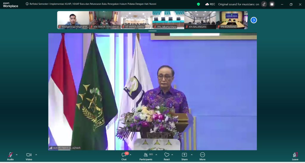 Ketua Mahkamah Agung RI : Satu Semester KUHP/KUHAP Baru, Saatnya Ubah Paradigma Pemidanaan dari Punitif ke Restoratif dan Humanis