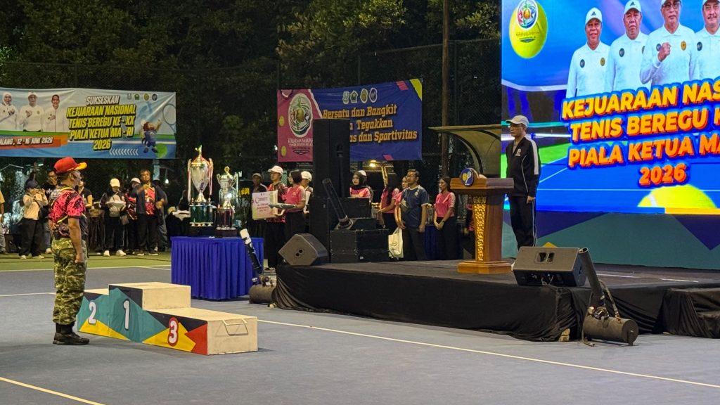 KEJUARAAN NASIONAL TENIS BEREGU PTWP MAHKAMAH AGUNG RI KE-XX RESMI DITUTUP : Mahkamah Agung RI Raih Gelar Juara Putra dan Putri, Meneguhkan Semangat Integritas, Sportivitas, dan Persatuan Warga Peradilan Indonesia