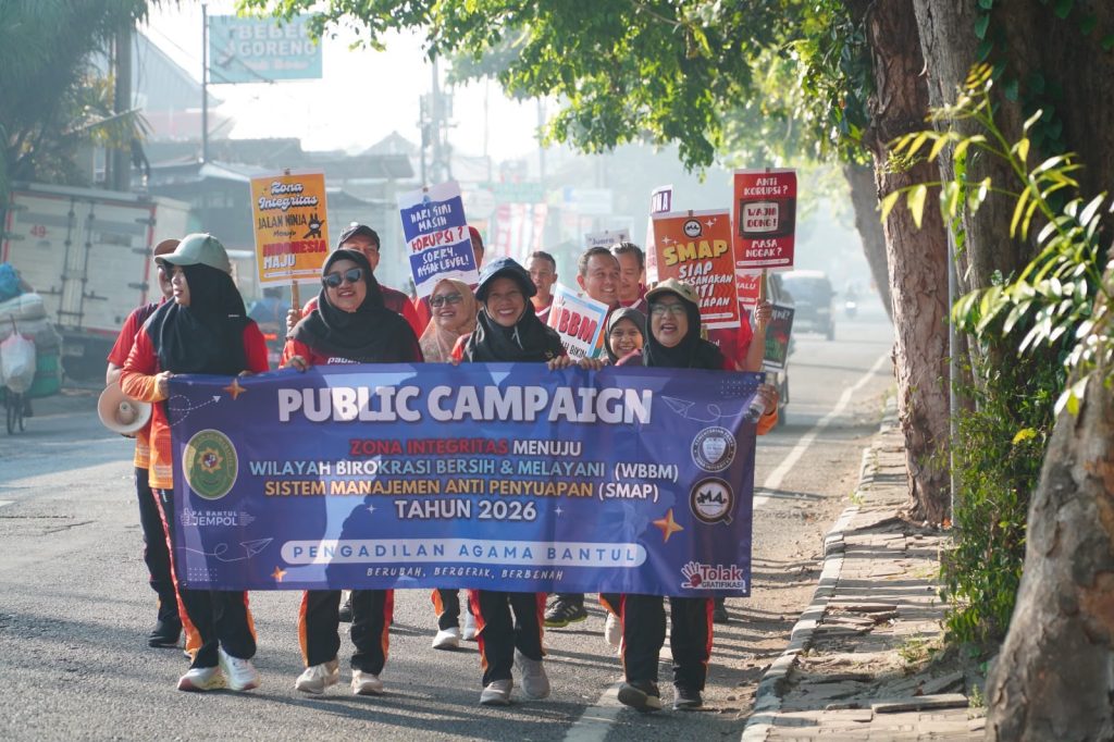 Pengadilan Agama Bantul Libatkan Masyarakat dalam Kampanye WBBM dan Anti Penyuapan