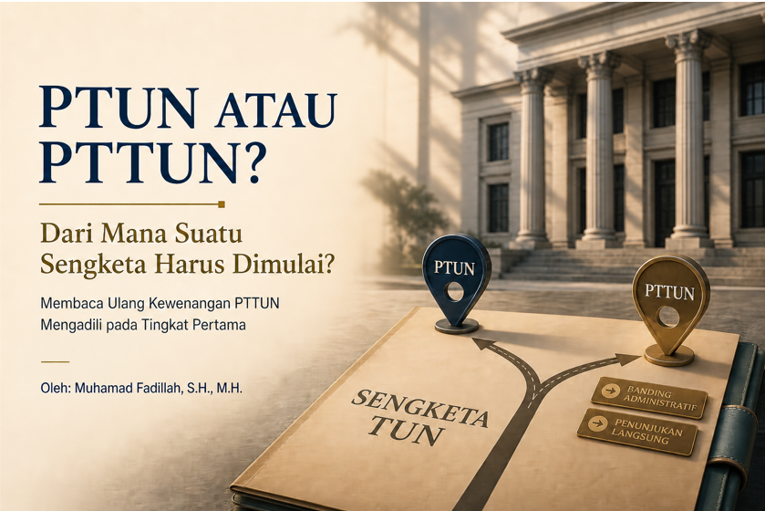 PTUN atau PTTUN: Dari Mana Suatu Sengketa Harus Dimulai?Membaca Ulang Kewenangan PTTUN Mengadili pada Tingkat Pertama