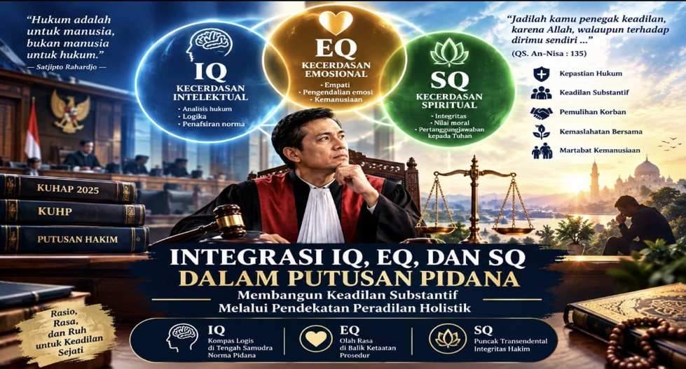 Integrasi IQ, EQ, dan SQ dalam Putusan Pidana: Membangun Keadilan Substantif Melalui Pendekatan Peradilan Holistik