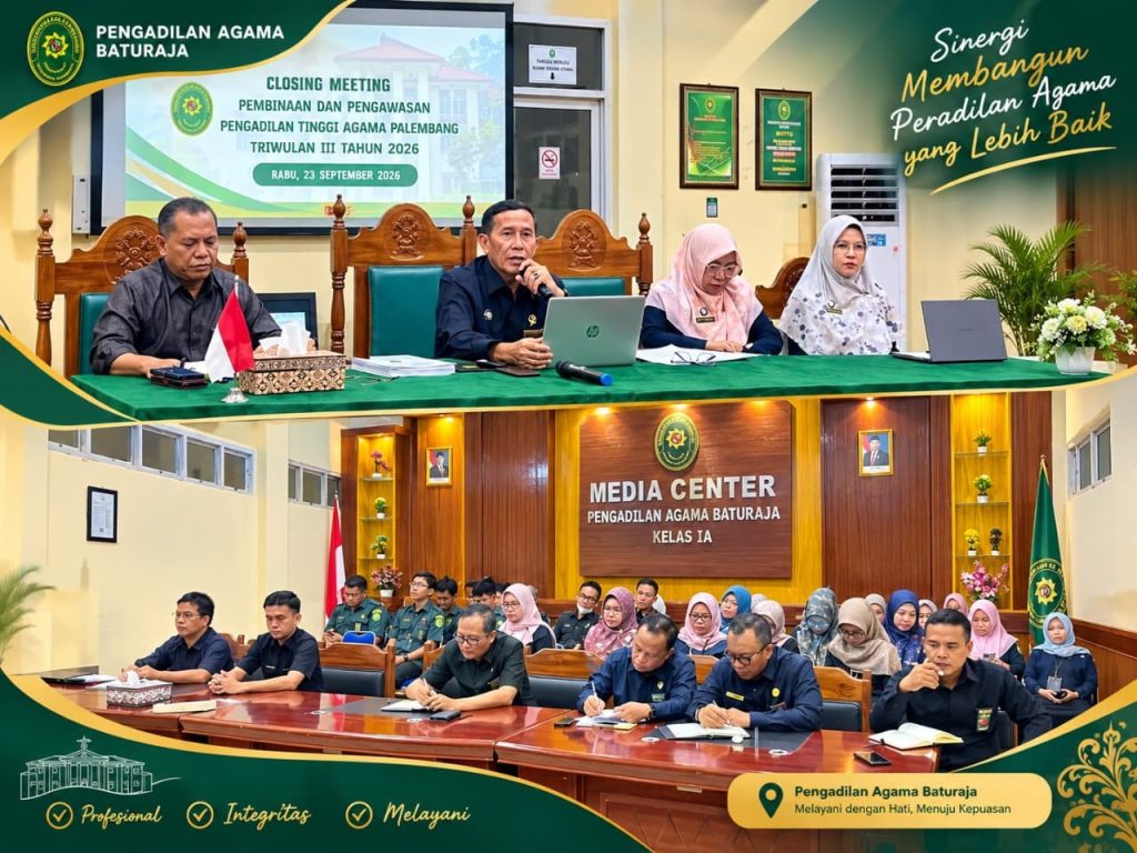 Perkokoh Integritas Moral dan Akselerasi Aplikasi MOSAIC, PTA Palembang Pertajam Kualitas Layanan di PA Baturaja