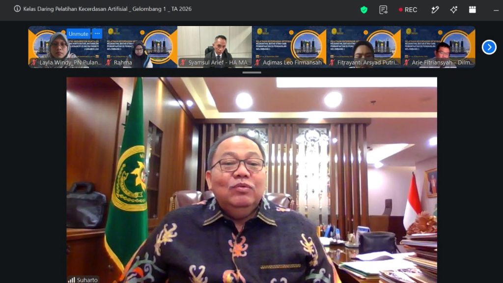WKMA Yudisial Resmi Buka Pelatihan Kecerdasan Artifisial Bagi Hakim dengan Tema Kejahatan, Batas Etika dan Pemanfaatan Di Pengadilan Gelombang 1
