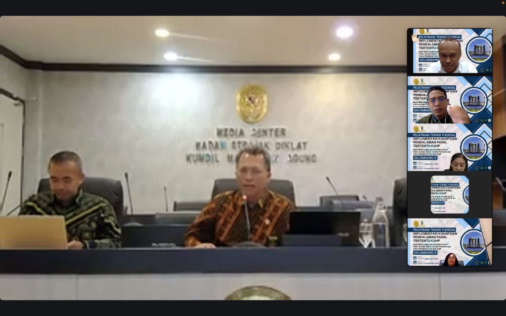 Pelatihan Teknis Yudisial Gelombang 6: YM Dr. Marsudin Nainggolan Paparkan Instrumen Kendali Mutu dan Hukum Acara Transisional