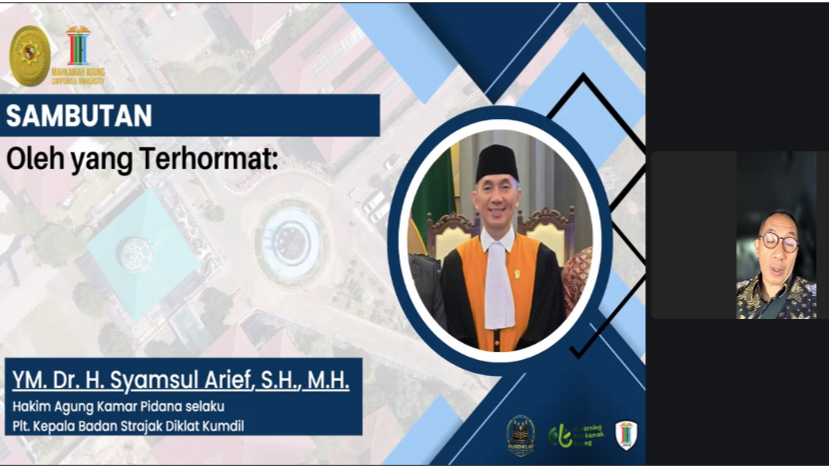 Hakim Agung YM Dr. H. Syamsul Arief Buka Pelatihan Teknis Yudisial Implementasi KUHAP dan Pendalaman Pasal KUHP Gelombang 6