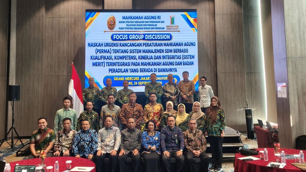 Reformasi Manajemen SDM Peradilan: Mahkamah Agung Gelar FGD Penyusunan Raperma Sistem Merit Terintegrasi