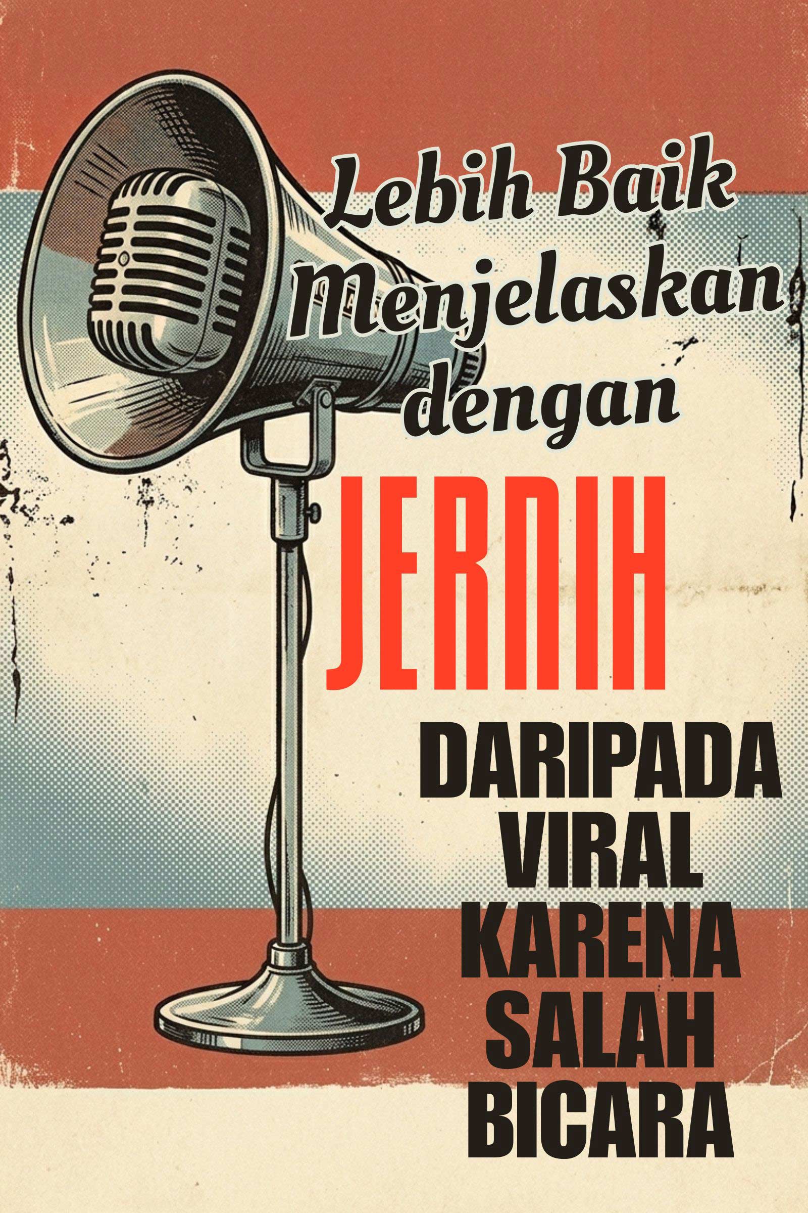 Flyer Lebih Baik Menjelaskan dengan Jernih Dari Pada Viral Karena Salah Bicara