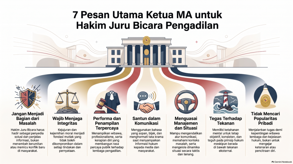 7 Pesan Ketua MA Untuk Juru Bicara Pengadilan