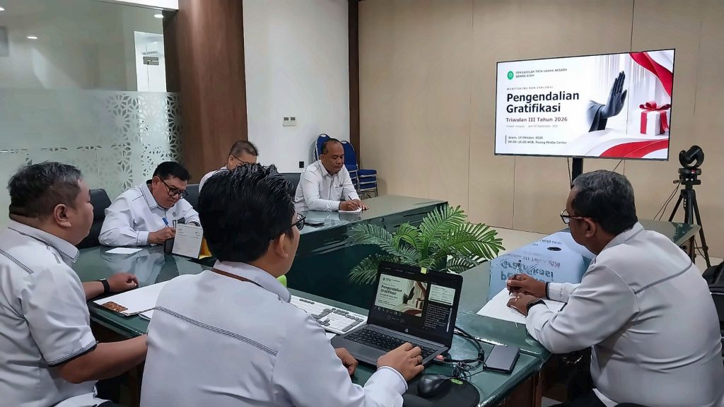PTUN Banda Aceh Uji Ketertelusuran Laporan dan Kendali Area Rawan Gratifikasi